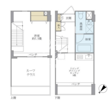 KDXレジデンス自由が丘 405 間取り図