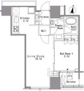 ホワイトタワー浜松町 308 間取り図