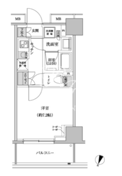 パークハビオ渋谷本町レジデンス 408 間取り図