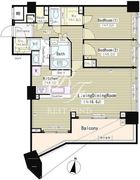 パークホームズ品川ザレジデンス 1108 間取り図