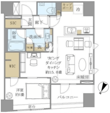 ブリリア日本橋三越前 1104 間取り図