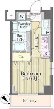 レジデンス西早稲田 206 間取り図