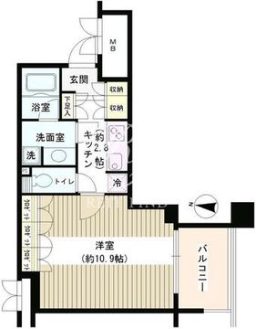 アゼリアテラス新宿 607 間取り図
