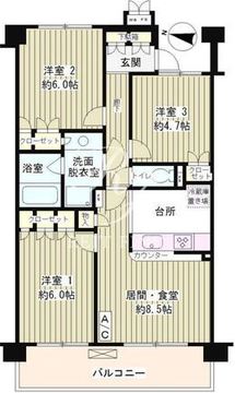 クラッサ目黒かむろ坂 302 間取り図