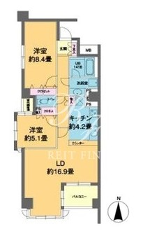 カスタリア高輪 303 間取り図