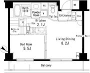 パークアクシス六本木檜町公園 106 間取り図