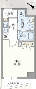 グランパセオ新宿河田町 101 間取り図