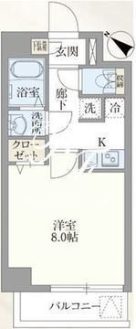 グランパセオ新宿河田町 402 間取り図