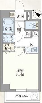 グランパセオ新宿河田町 602 間取り図