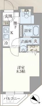 グランパセオ新宿河田町 103 間取り図