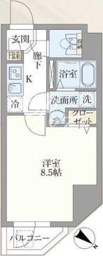 グランパセオ新宿河田町 204 間取り図