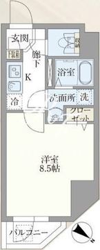 グランパセオ新宿河田町 304 間取り図