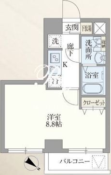 グランパセオ新宿河田町 505 間取り図