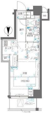 ズーム錦糸町 602 間取り図