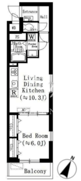 ルーチェ六義園 101 間取り図