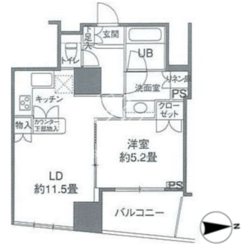 カスタリアタワー品川シーサイド 304 間取り図