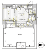 プレミアムキューブ両国DEUX 804 間取り図