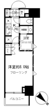 パークリュクス日本橋小網町mono 403 間取り図
