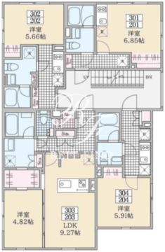 MDM武蔵小山 304 間取り図