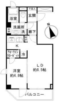 サクレ九段上 801 間取り図