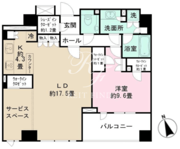 ザ・パークハウスグラン三番町 602 間取り図