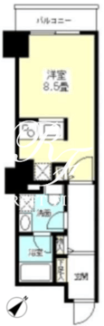 TKフラッツ渋谷 713 間取り図