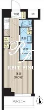 レクシード神楽坂 402 間取り図