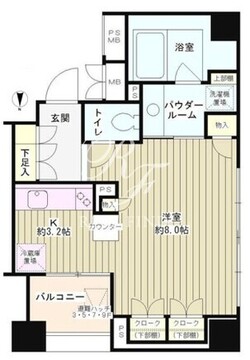 パークアクシス白金台南 1001 間取り図