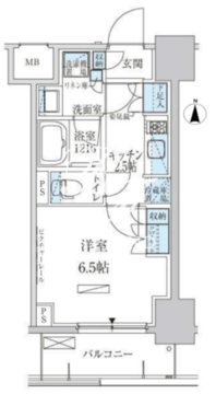パークアクシス東上野 803 間取り図