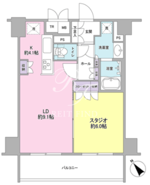 コンフォリア春日富坂 802 間取り図