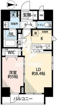 プレール・ドゥーク文京湯島 1201 間取り図