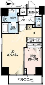 プレール・ドゥーク文京湯島 203 間取り図