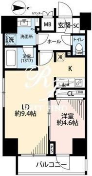 プレール・ドゥーク文京湯島 803 間取り図