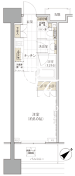 パークハビオ西新宿 204 間取り図