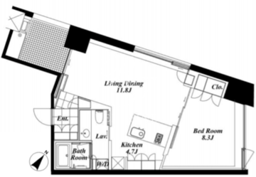 We Will 八丁堀 902 間取り図