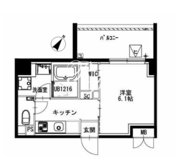 市ヶ谷仲之町ヒルズ N-309 間取り図