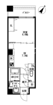市ヶ谷仲之町ヒルズ N-502 間取り図