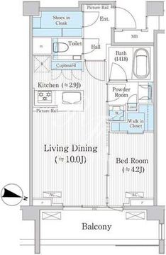 バウスステージ広尾 212 間取り図