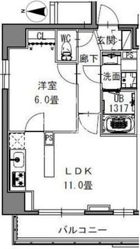 エスレジデンス新御徒町ウエスト 601 間取り図