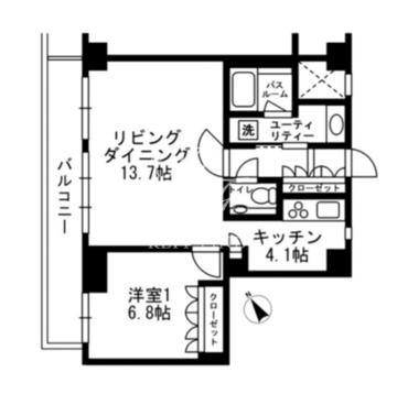 アーバンパーク代官山 507 間取り図