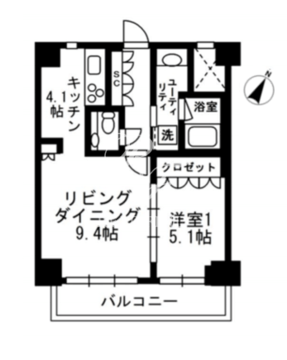 アーバンパーク代官山 504 間取り図