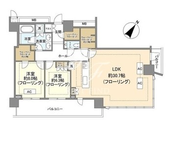 ミッドタワーグランド 3107 間取り図