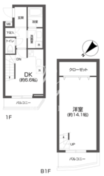 パセオ中目黒 105 間取り図