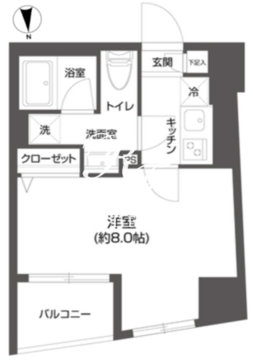グランパセオ市谷甲良町 1001 間取り図