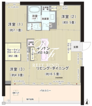 ガーデニエール砧ウエスト 606 間取り図
