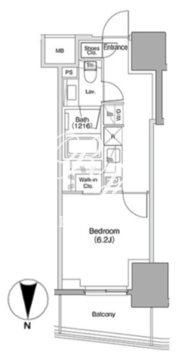 ザ・パークハビオ本郷菊坂 303 間取り図