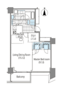 コンフォリア新宿イーストサイドタワー 815 間取り図