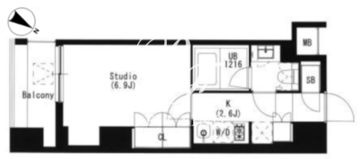 品川イースト 503 間取り図