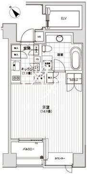 カスタリア銀座 901 間取り図
