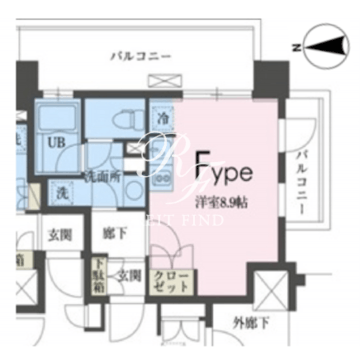 ガレリア東新宿 701 間取り図